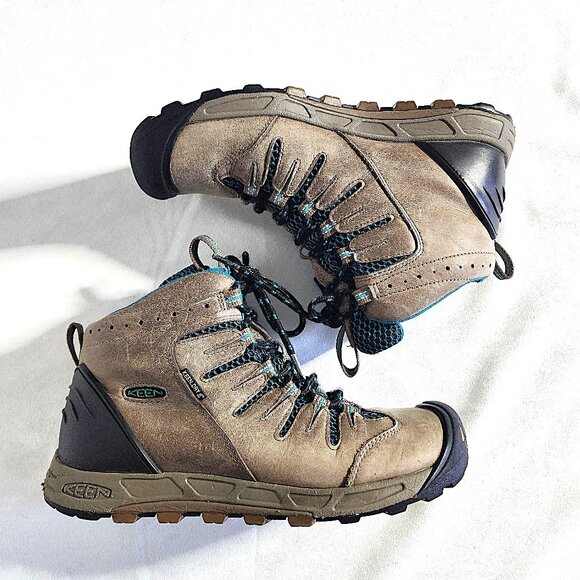 Keen mocha brown leather hiking boots - Picture 3 of 12